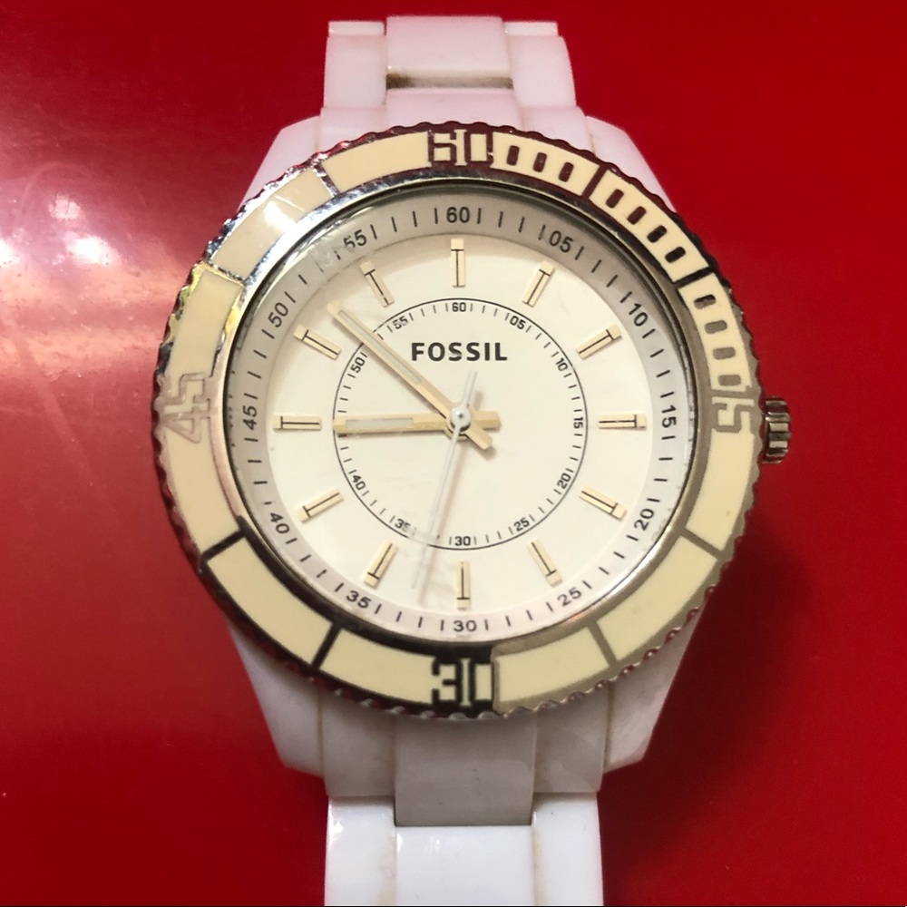 Fossil White Watch